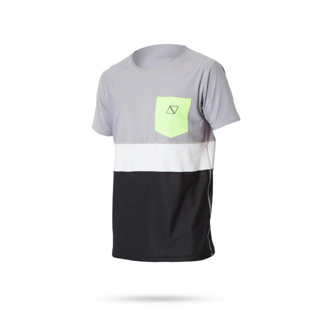 CUBE QUICKDRY S/S Unisex ３色ボーダー 半袖吸汗速乾シャツ-5