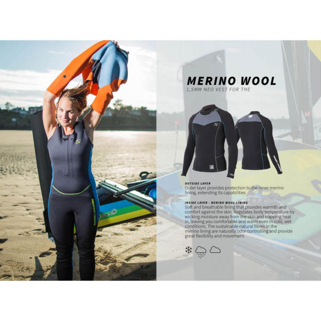 MERINO WOOL NEO VEST 1,5mm merino lined | unisex-5