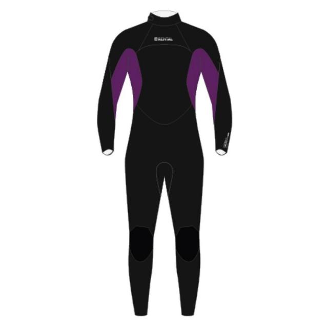 Rental Fullsuit 3/2mm Bzip Flatlock Unisex-3