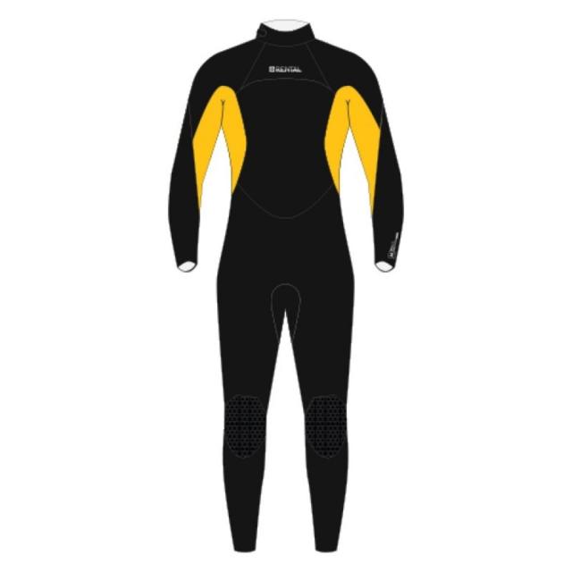 Rental Fullsuit 3/2mm Bzip Flatlock Unisex-5
