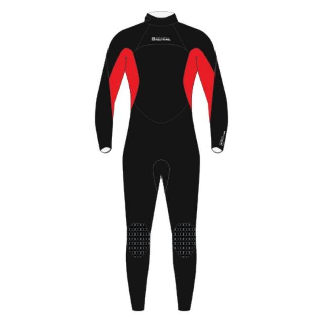 Rental Fullsuit 3/2mm Bzip Flatlock Junior-4