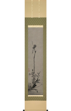 宮本武蔵『枯木鳴鵙図』（掛軸）