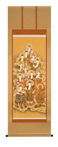 田島翠鳳　真筆掛軸『十三佛』　サイズ（尺八立）