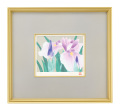 森田りえ子『ミニ版画（花 四題）』『花菖蒲』