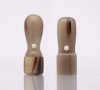 ★[ケース付]法人2本Ｂセット[オランダ水牛  ナチュラル]  　[天丸、角印]/（18、21mm）