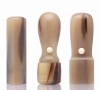 法人3本Aセット[オランダ水牛  ナチュラル]　[寸胴、天丸、角印]/（18、18、21mm）