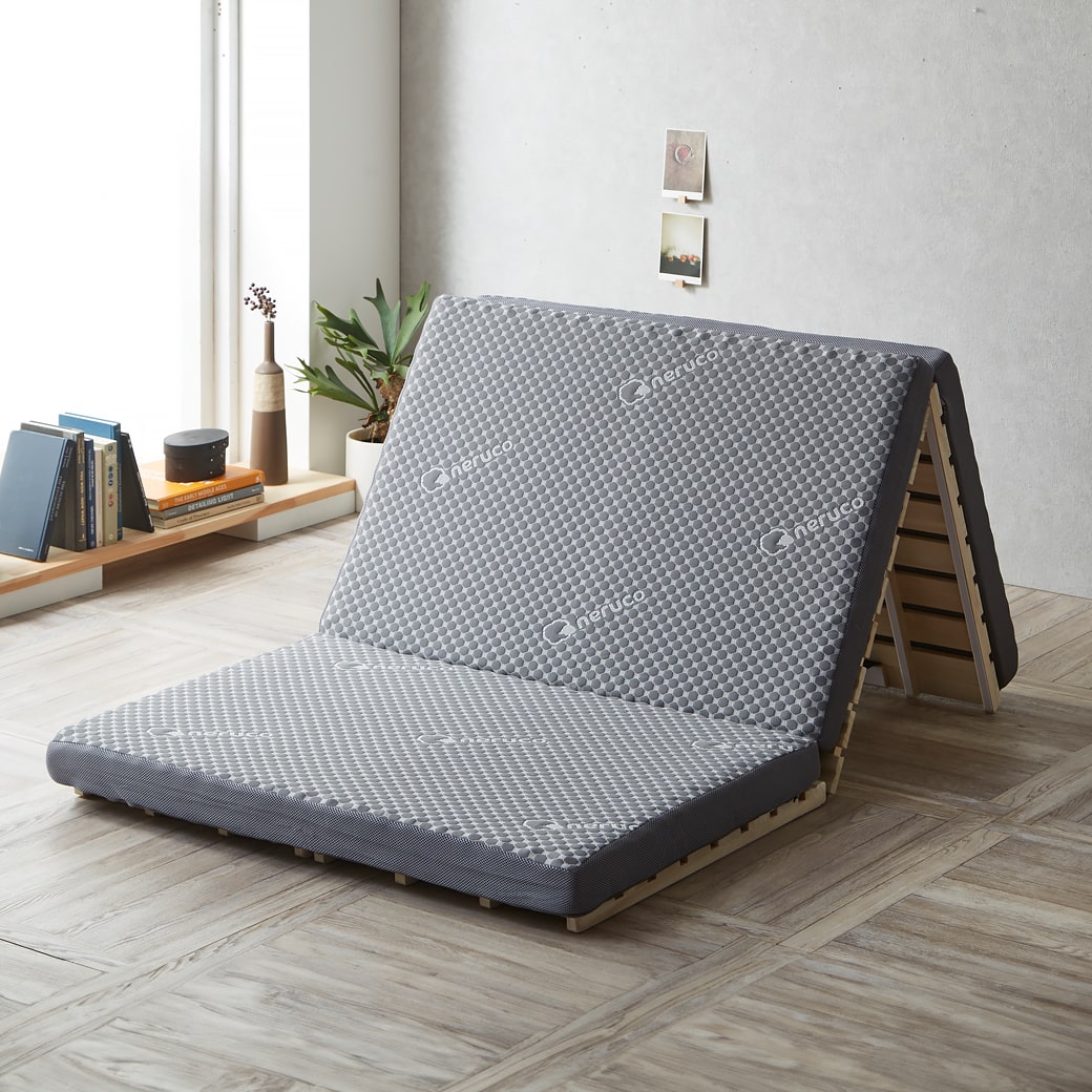 ポイント10倍】三つ折りすのこマット すのこベッド シングル 三つ折り