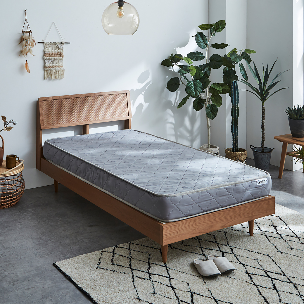 ポイント10倍】ビレ ラタンベッド すのこベッド シングル 厚さ15cm