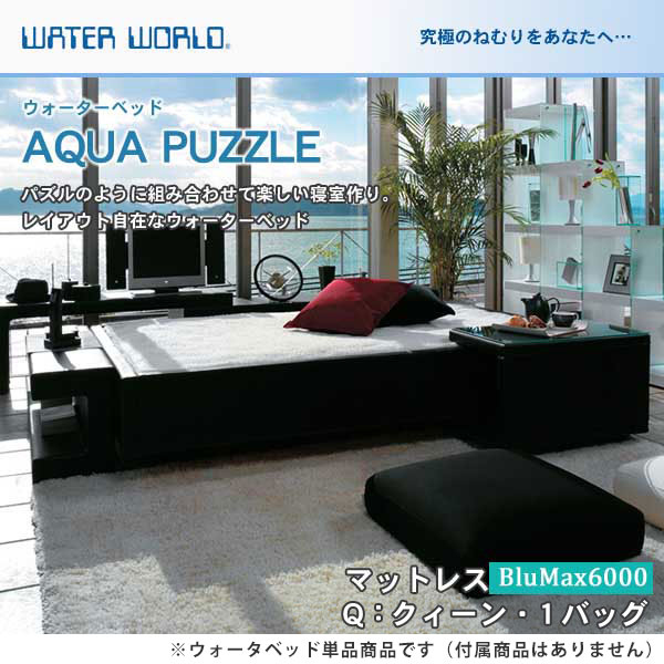 ウォーターベッド アクアパズル クィーン Q 張地：P マットレス BluMax6000