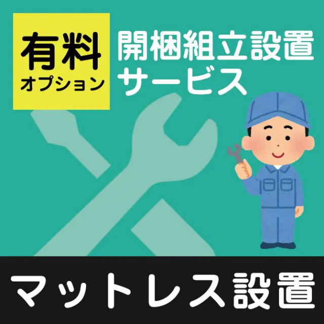 設置 (マットレス　一枚もの(非圧縮型)) ※フランスベッド・東京ベッド・東京スプリング・日本ベッド商品対象【マットレスと一緒にご注文下さい】