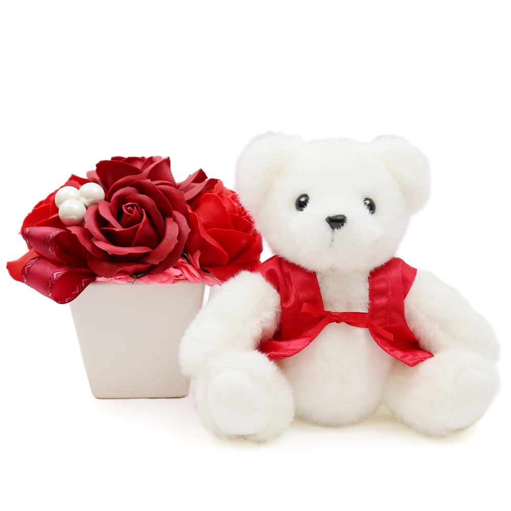 【退職祝い】還暦ベアセット＜サボンドゥフルール（S）＞