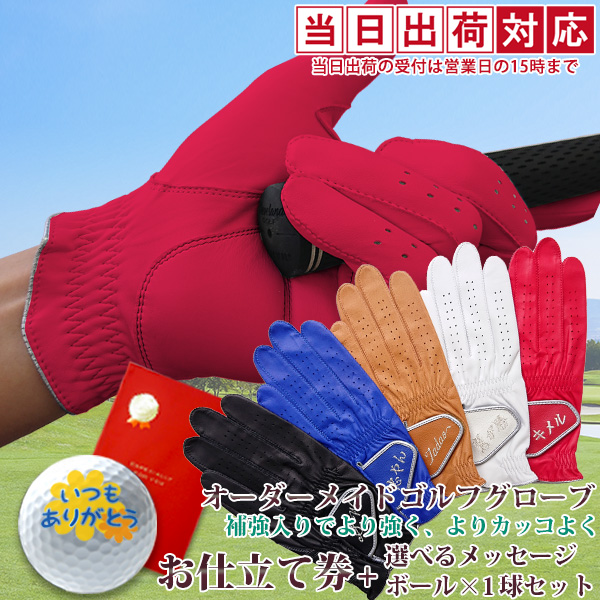 【還暦祝い】オーダーメイドグローブ＜プラチナ＞お仕立券＋メッセージボール１球