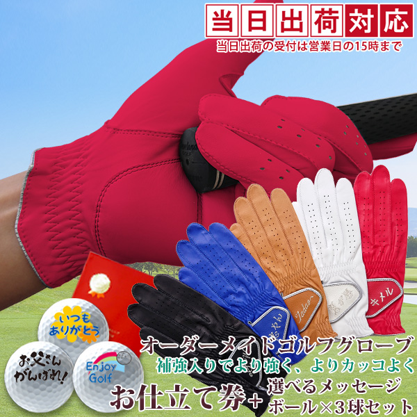 【還暦祝い】オーダーメイドグローブ＜プラチナ＞お仕立券＋メッセージボール３球
