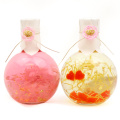 【米寿祝い】ハーバリウムみたいなお花のお酒 ＜単品 メッセージカード付き＞＜桜の花びらと金箔入り＞