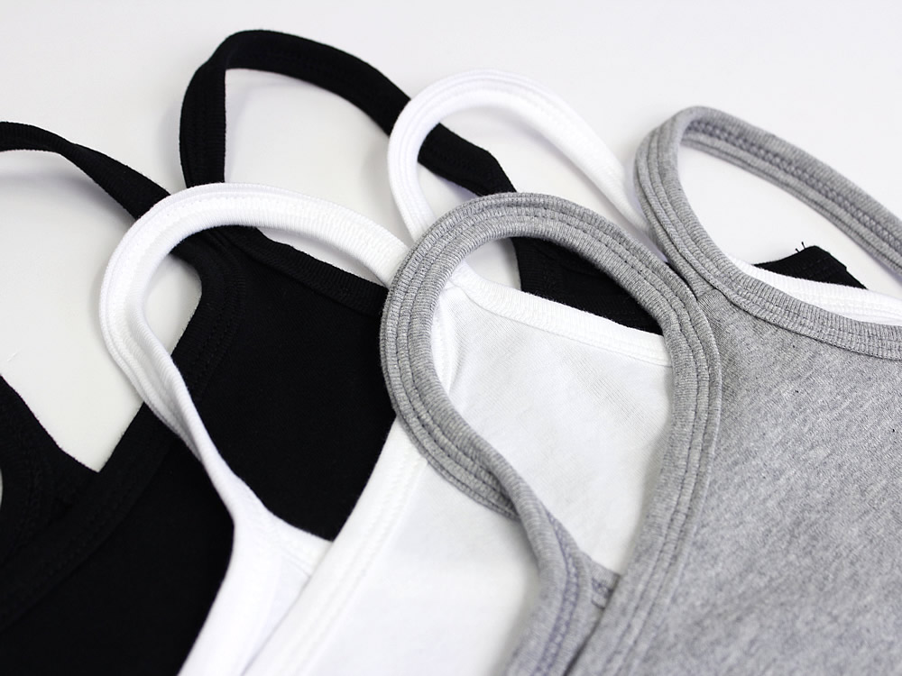 Xバックタンクトップ ロング ベーシックカラー