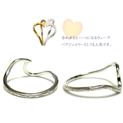 ハワイアンリング ノンアレルギーサージカルステンレス ウェーブスクロール