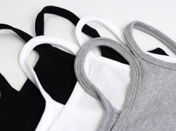 Xバックタンクトップ ロング ベーシックカラー