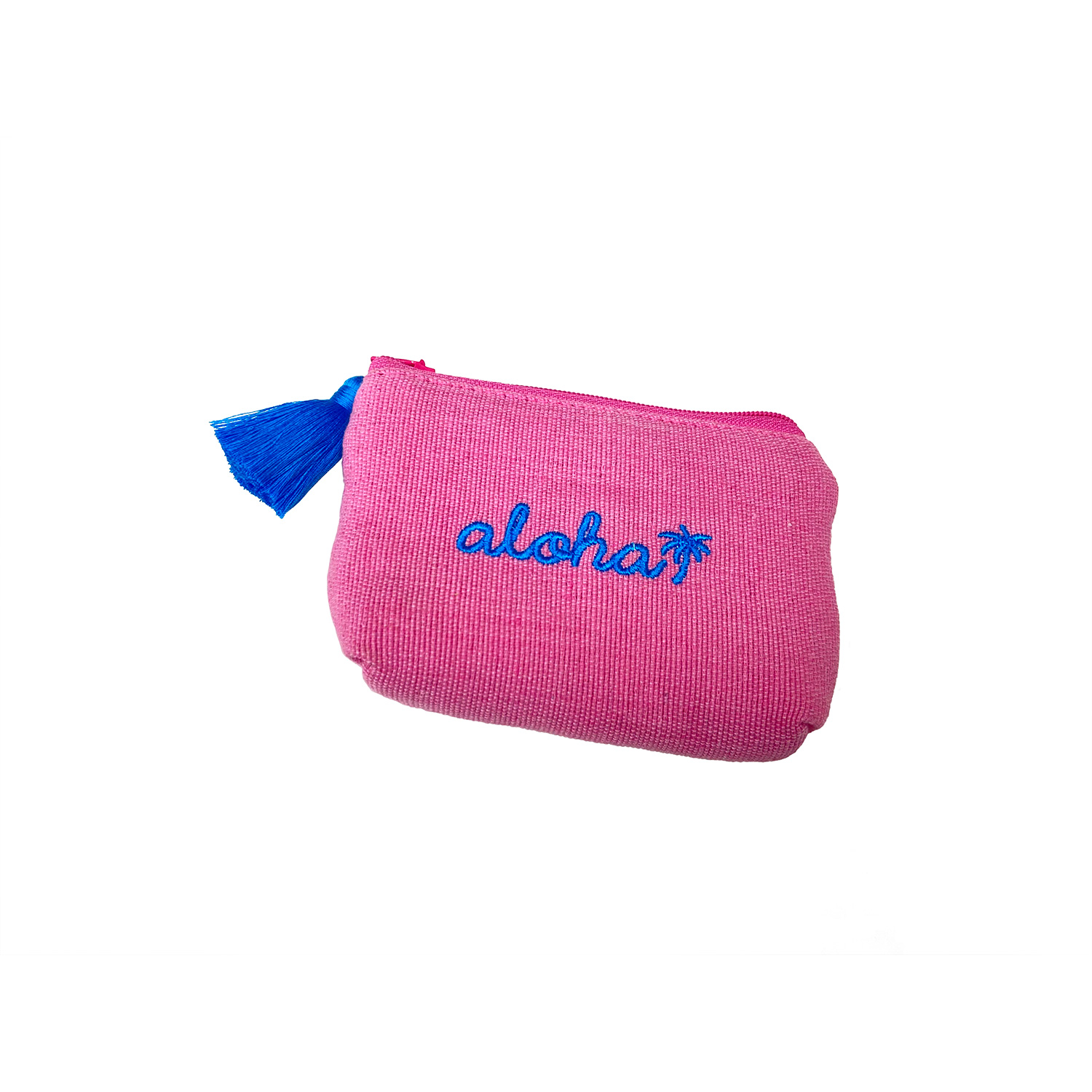 alohaイカット生地ミニポーチ ピンク