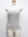 ブラカップ付きチューブトップ ライトグレー