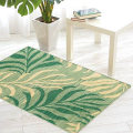 ハワイアンキルト ラグ（平織り） パームリーフ（ミディアムグリーン）