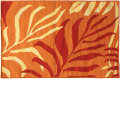 ハワイアンキルト ラグ（平織り） パームリーフ（オレンジ）