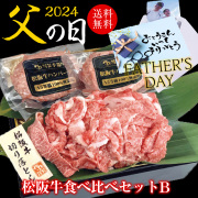 【父の日ギフト】わりした付き松阪牛やまと食べ比べセットB