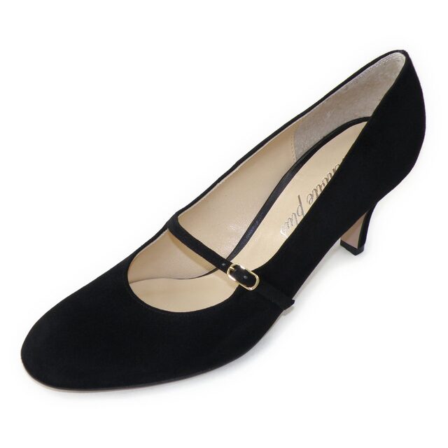 Floスエード黒24.5A★アウトレット★新品同様（サンプル）