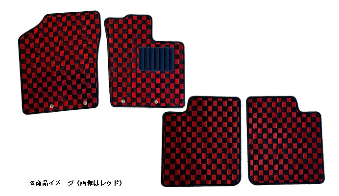 フロアマット チェック柄 スズキ アルト HA36S ※MT車用 商品画像