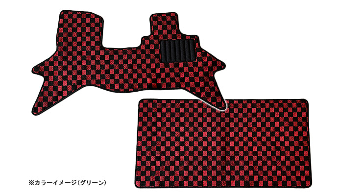 フロアマット チェック柄 ニッサン NV100クリッパー DR17V (H27.03～) (グレード：DX・DX-GLパッケージ) ※AT車 商品画像