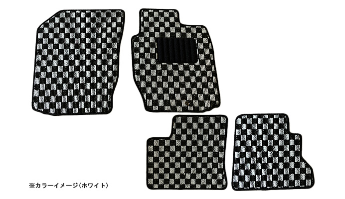 フロアマット チェック柄 スズキ アルト HA24S/HA24V (H16.09～H21.12) ※フットレスト有 商品画像