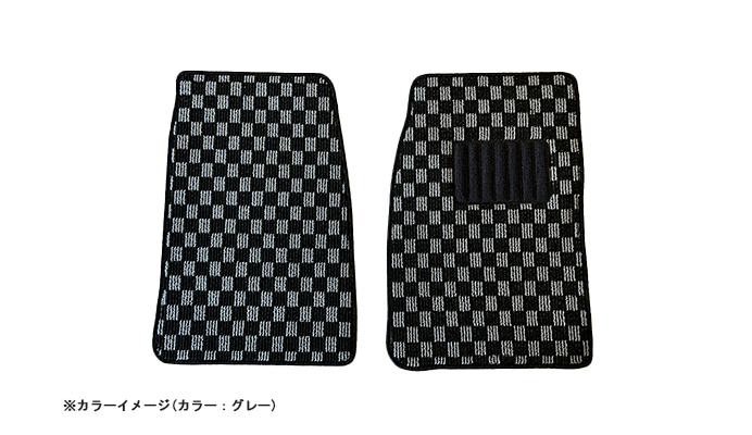 フロアマット チェック柄 スズキ カプチーノ EA11R/EA21R ※MT車 タイプ2 (H3.10～H10.10) ※純正マット形状要確認 商品画像