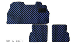フロアマット チェック柄 スバル プレオ RA1/RA2/RV1/RV2 (H10.10～H22.04) ※コラムシフト・プレオネスタ含む 商品画像