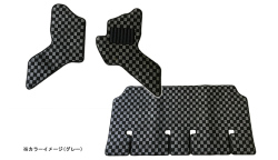 フロアマット チェック柄 スズキ エブリイワゴン DA52W/DA62W (H11.01～H17.08 ※※AT専用・フロントマット2枚もの 商品画像