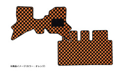フロアマット チェック柄 スズキ エブリイワゴン DA64W (H17.08～H27.02) ※AT車