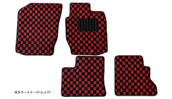 フロアマット チェック柄 スズキ セルボ HG21S (H18.11～H21.12) ※フットレスト有 商品画像
