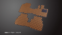 フロアマット チェック柄 スズキ ハスラー MR52S/MR92S (R2.01～) ※AT車・ハイドブリッド車
