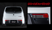 LEDテールランプ クローム/チューブレッド スズキ アルト/アルトワークス/アルトターボRS HA36S/HA36V 装着イメージ画像