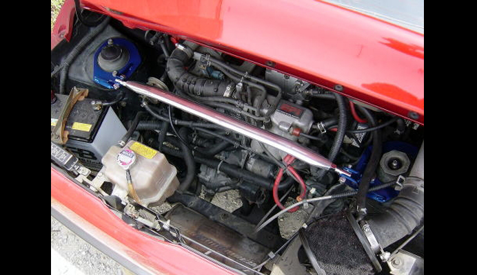 PGオーバルタワーバー リア マツダ AZ-1 PG6SA 装着画像
