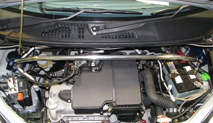 スタンダードタワーバー フロント スズキ ツイン EC22S 装着画像