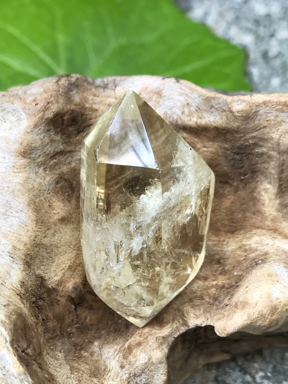 南アフリカモンテカッシーナ鉱山天然シトリン・ポリッシュ（ダブルターミネイテッド） CIT023