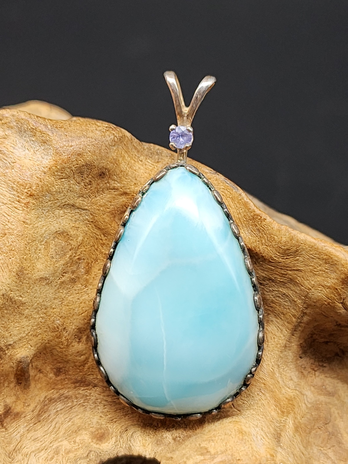 ラリマー・ペンダントトップ（サファイヤ・シルバー） LPT222