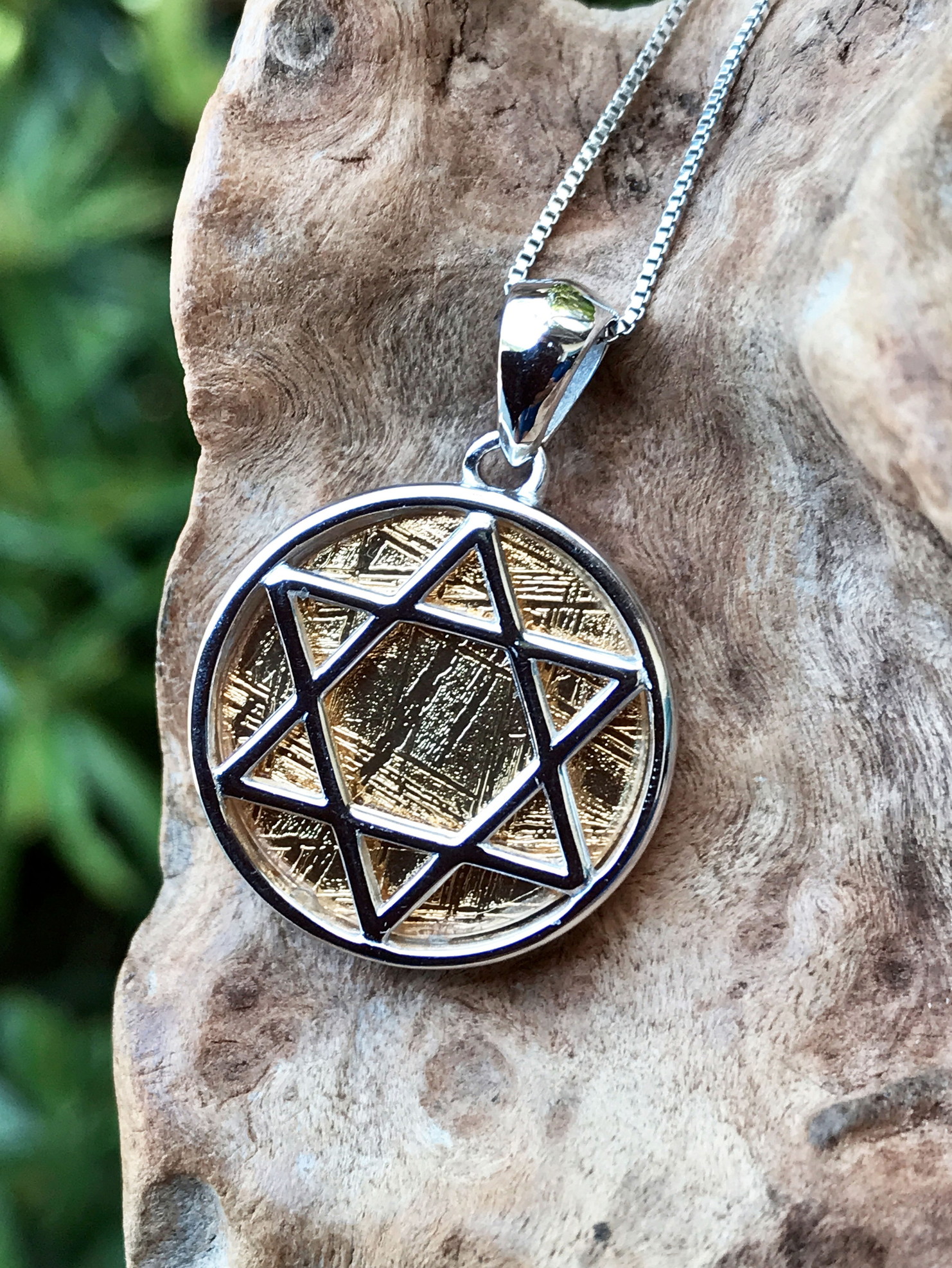 ゴールドギベオン・六芒星ペンダントトップ MEL011