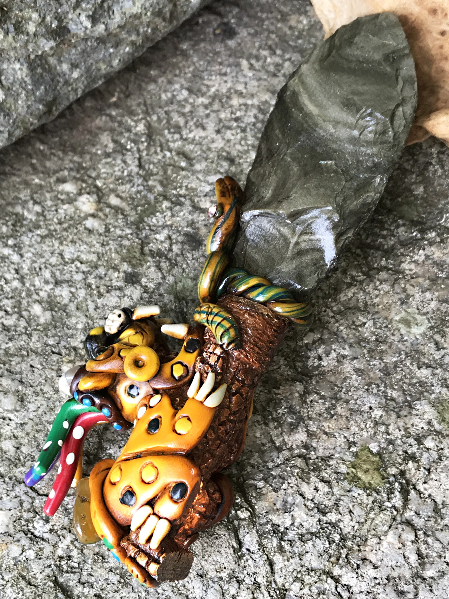 メキシコ産オブシディアン・マヤ文明ソード（ワンド） OBS016