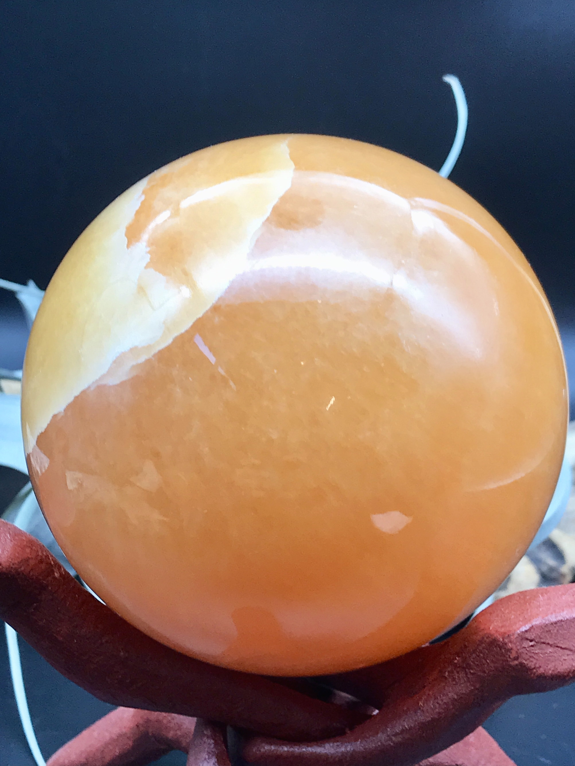 メキシコ・チワワ産オレンジカルサイト・スフィア OCL003