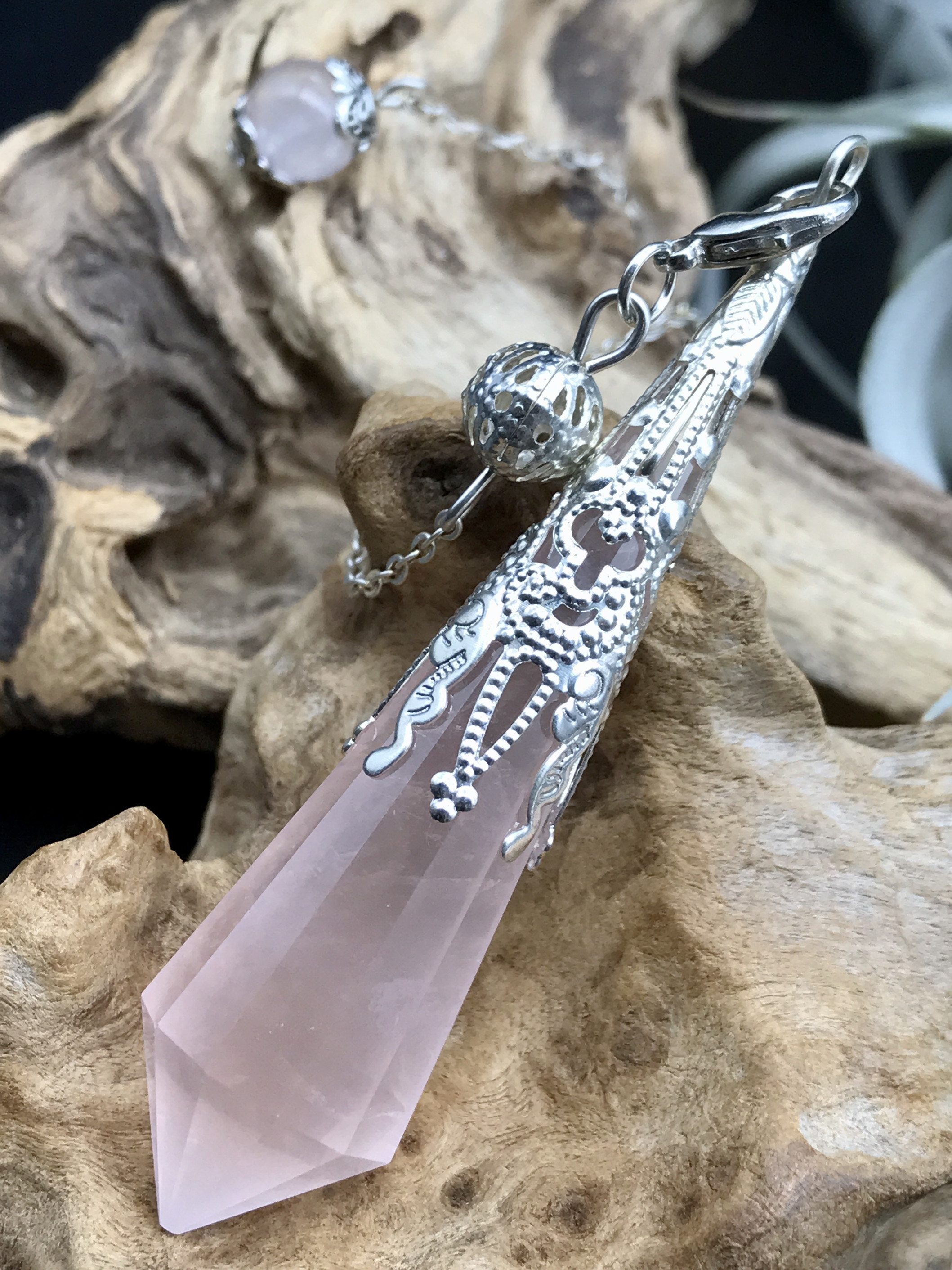 ブリリアント・ペンデュラム・クリアローズ（シルバーチェーン） PDL145