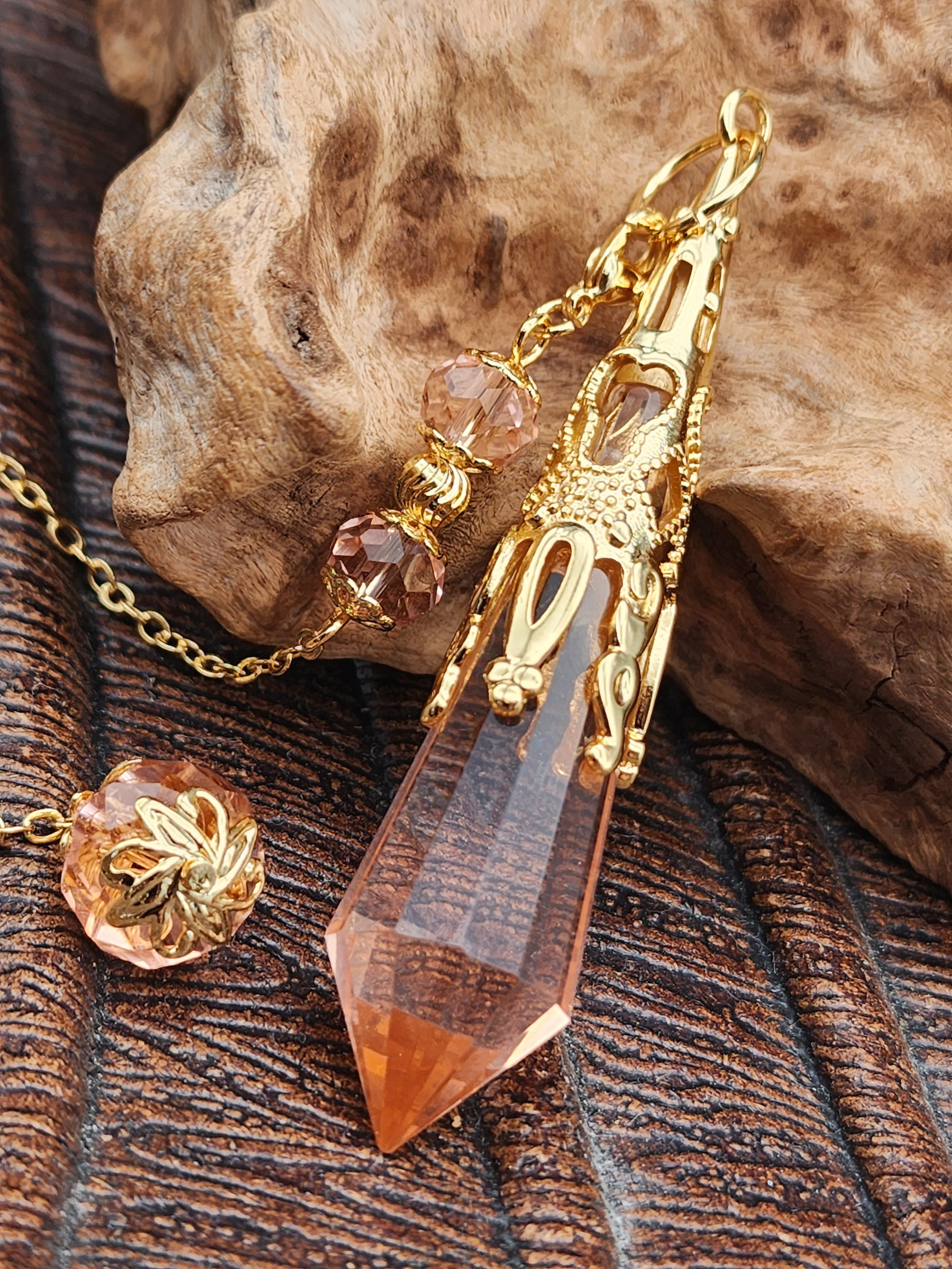 アンダラクリスタル・ブリリアントペンデュラム（オレンジ） PDL149