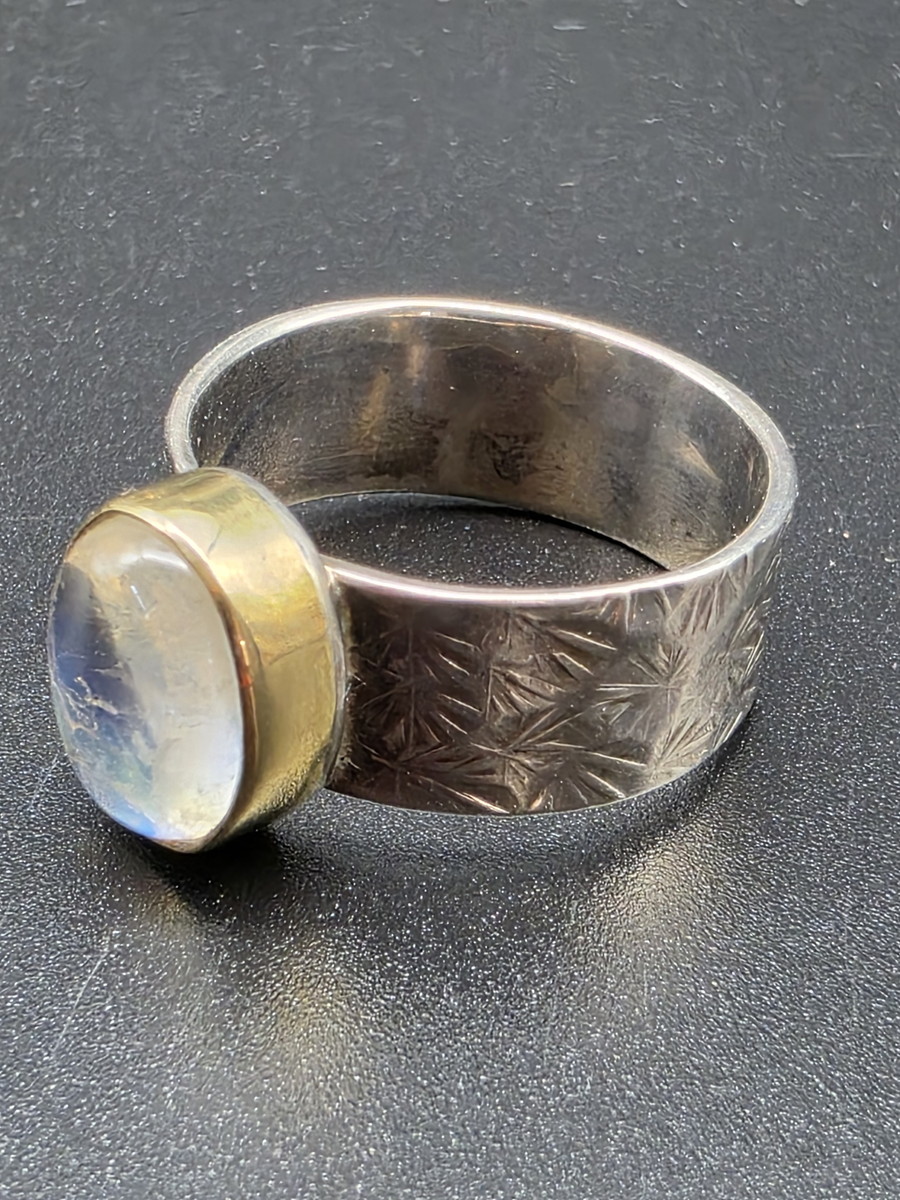 レインボームーンストーン・リング 14号 RNG007