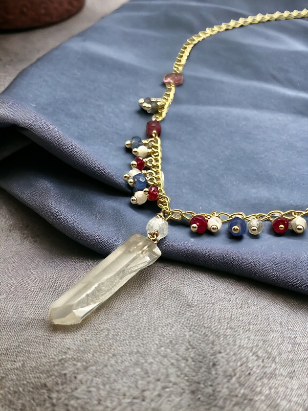 【terra&gaia】ピンクレムリアン・ジュエリーポイント・ペンダント「放出」 TAG067