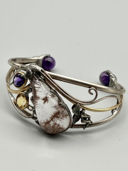 クリアクォーツ・バングル（アメジスト・シトリン） CQB001