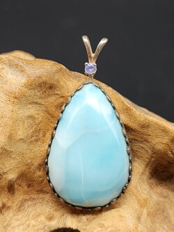 ラリマー・ペンダントトップ（サファイヤ・シルバー） LPT222